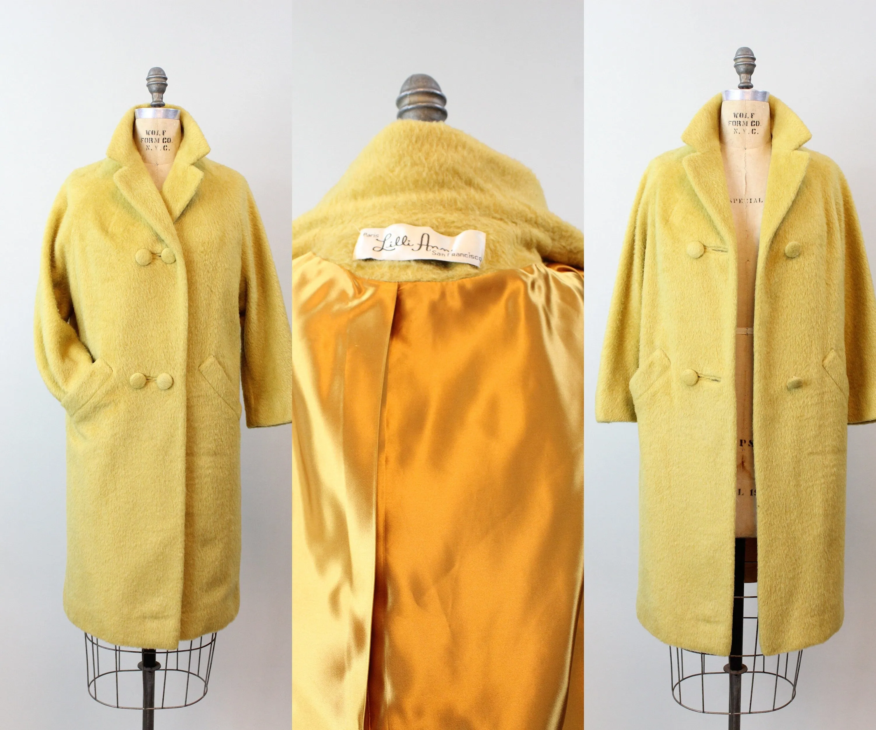 1960s 1967 documented DIJON LILLI ANN  mohair coat small medium | new winter