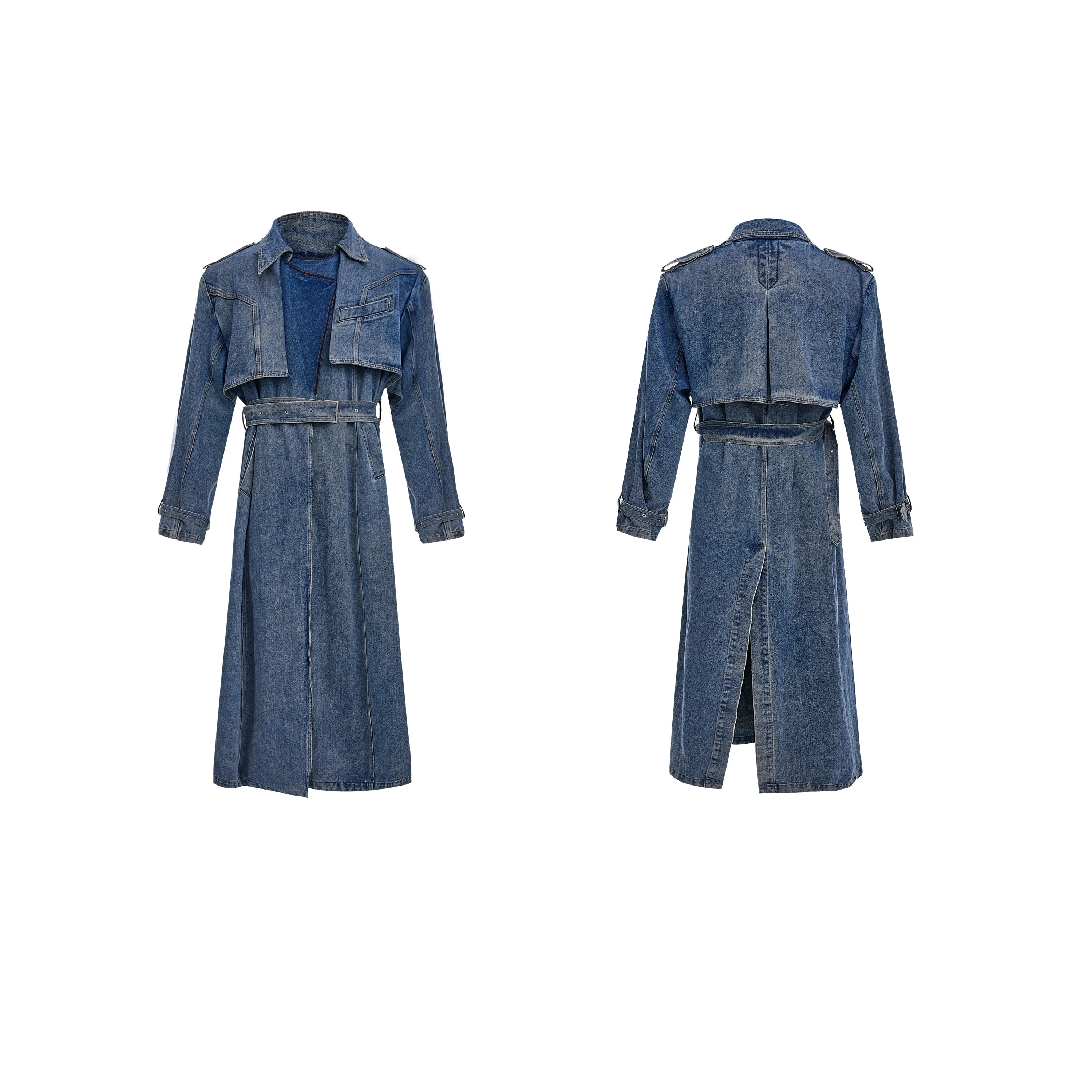 【24s Oct.】Double Breasted Denim Trench Coat