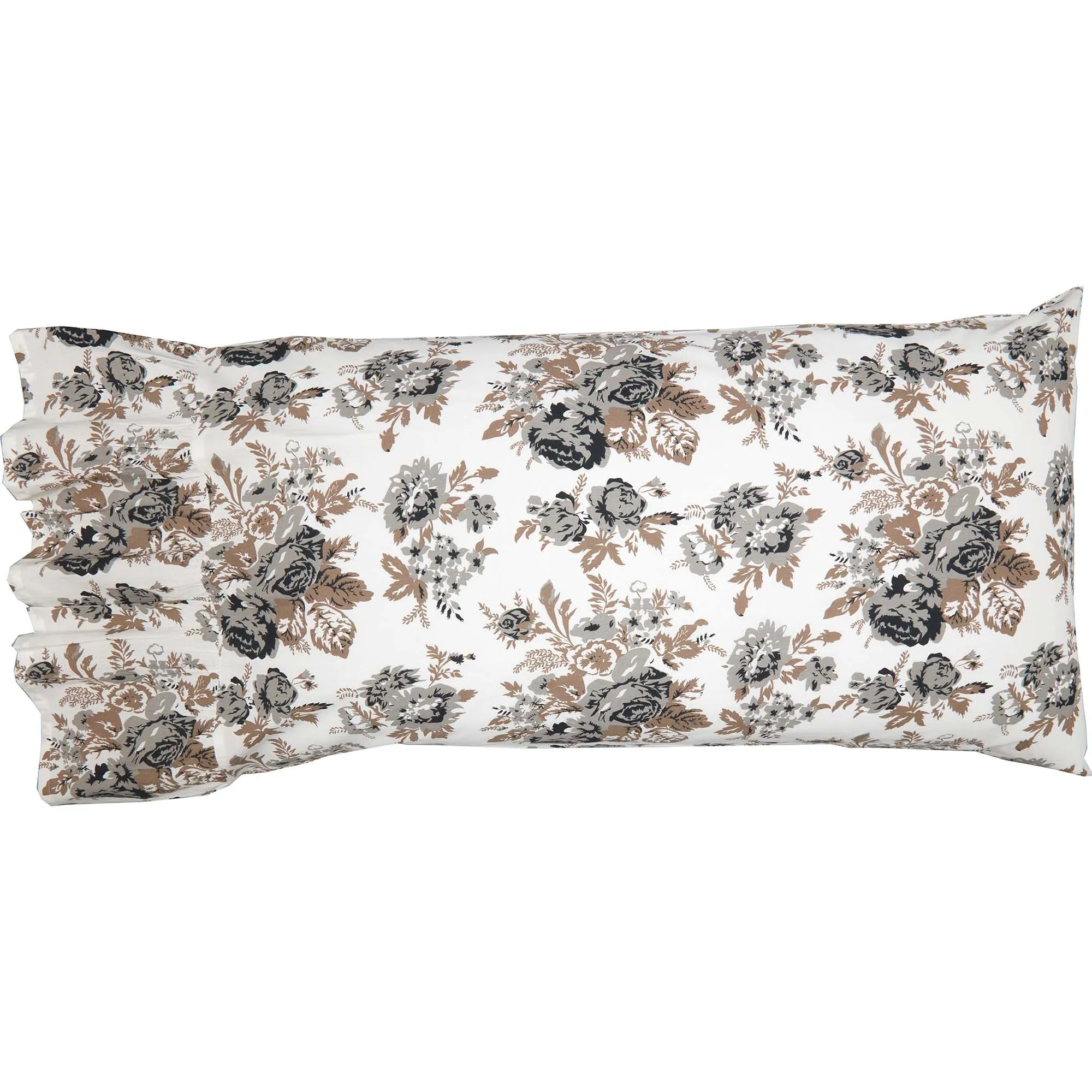 Annie Floral Ruffled Pillow Case Set of 2