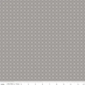 Bee Basics Polka Dot Gray Yardage by Lori Holt | Riley Blake Designs