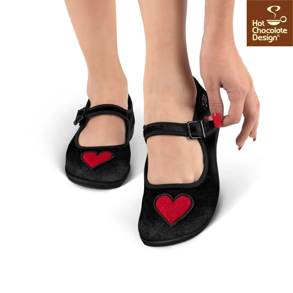 Chocolaticas® VELVET HEART Women's Mary Jane Flat