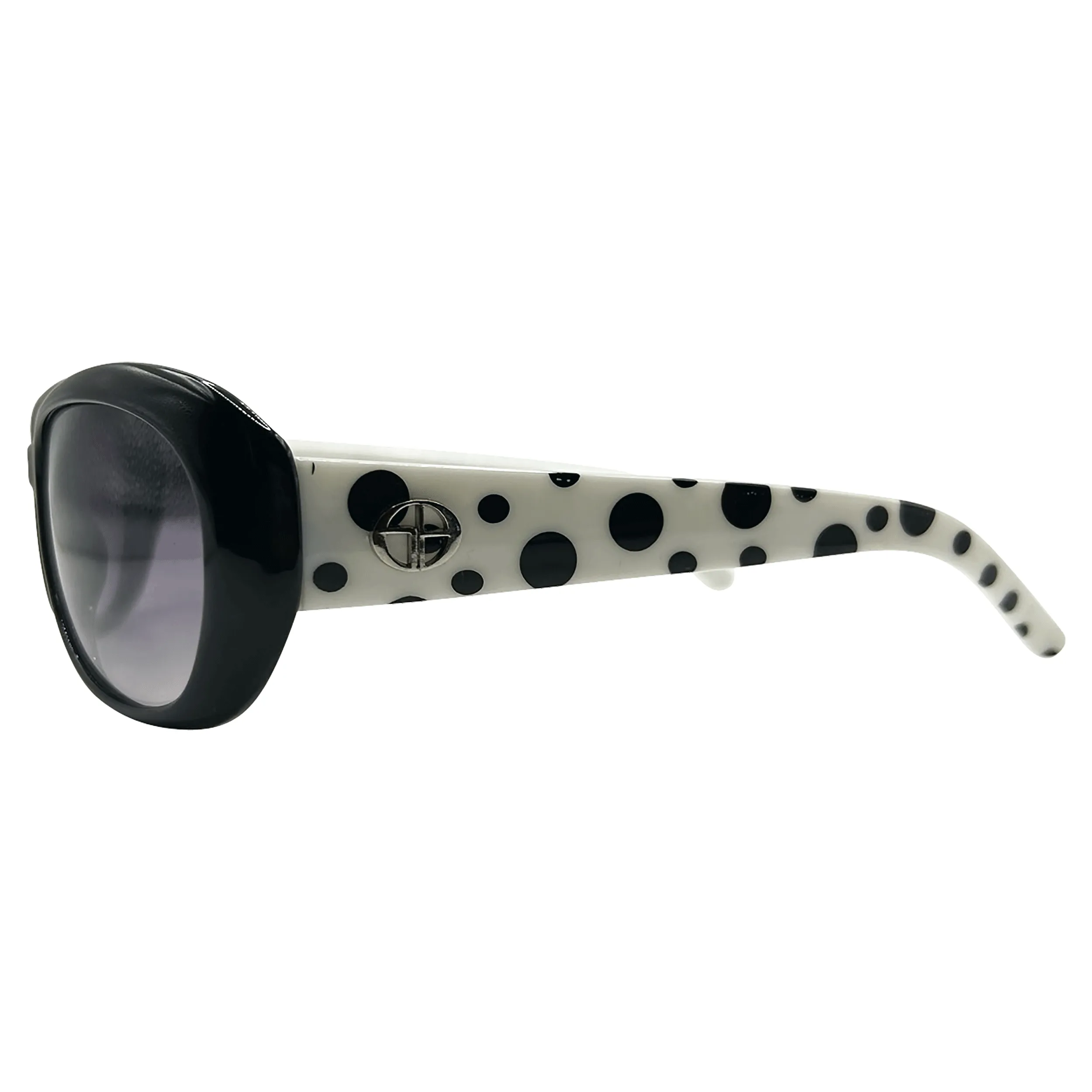 FLORA Round Polka Dot Sunglasses