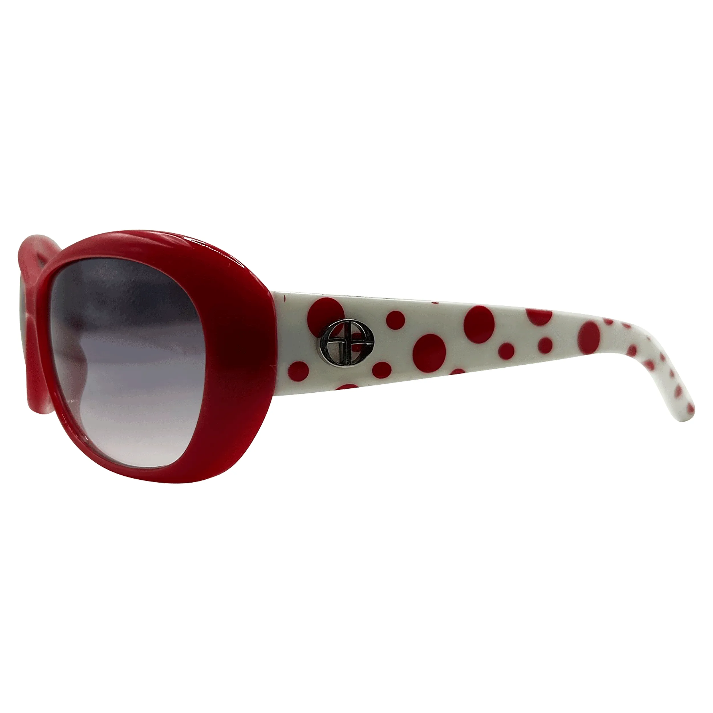 FLORA Round Polka Dot Sunglasses