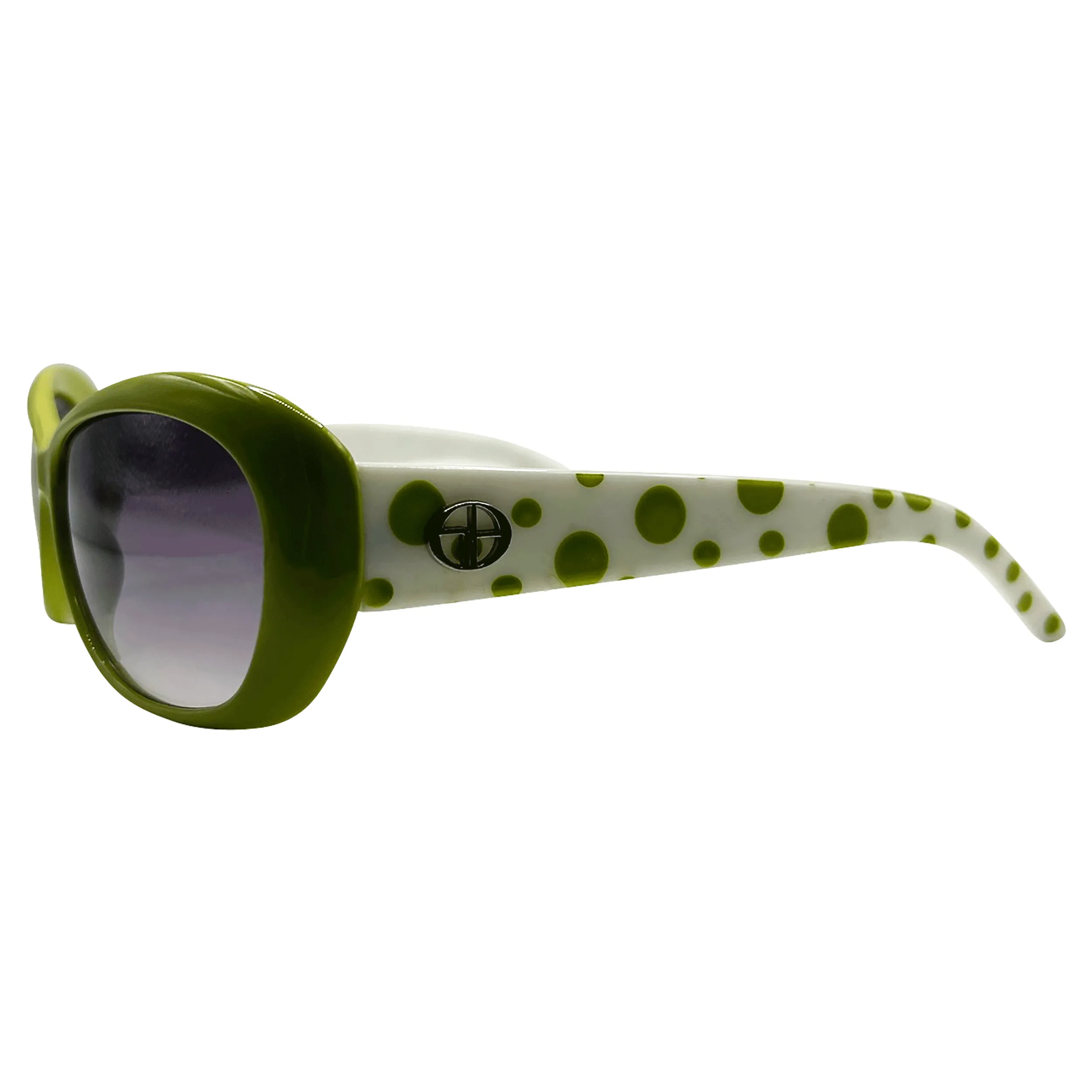 FLORA Round Polka Dot Sunglasses