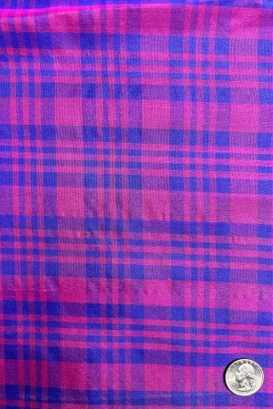 Fuchsia/Blue Organza Checks