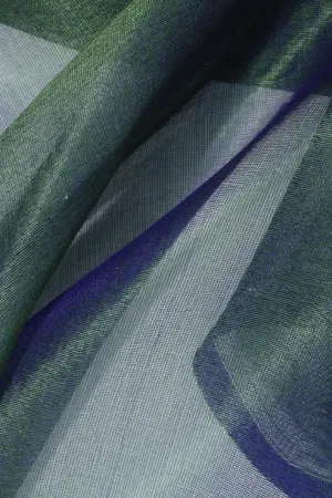 Hunter Green Silk Organza Fabric