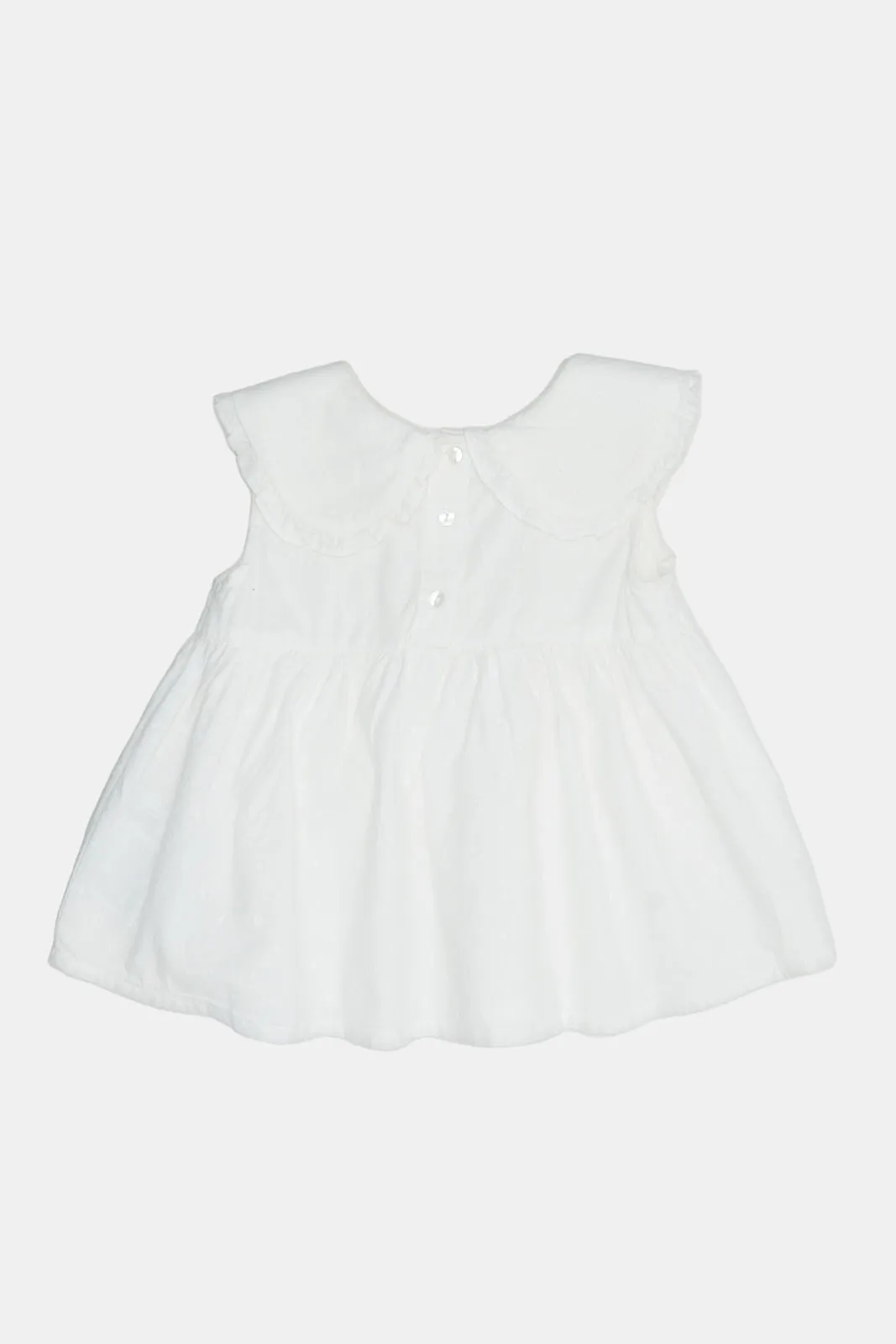 Infant Girls White Collar Blouse