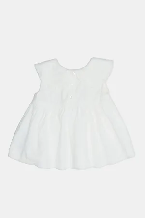 Infant Girls White Collar Blouse