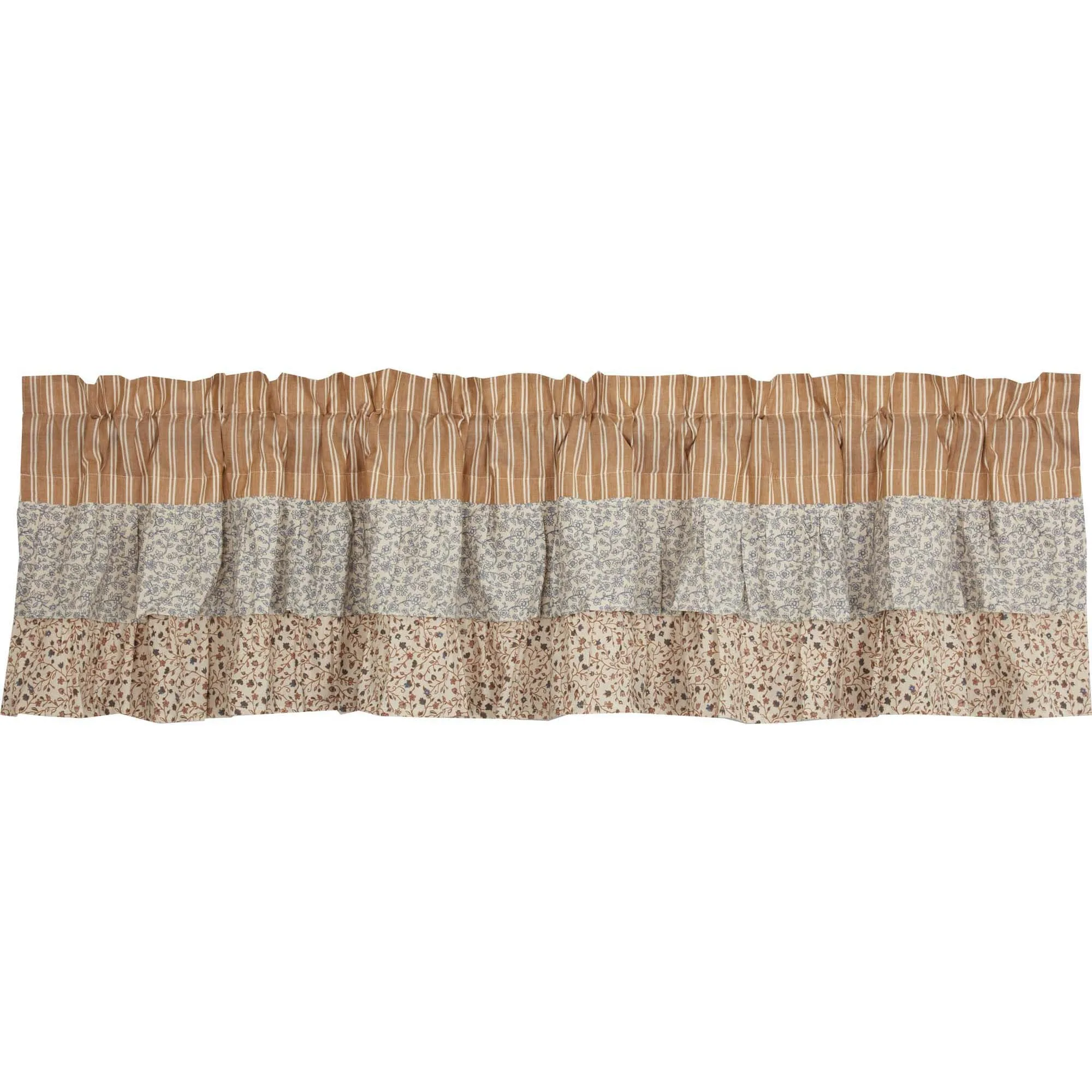 Kaila Ticking Ruffled Valance