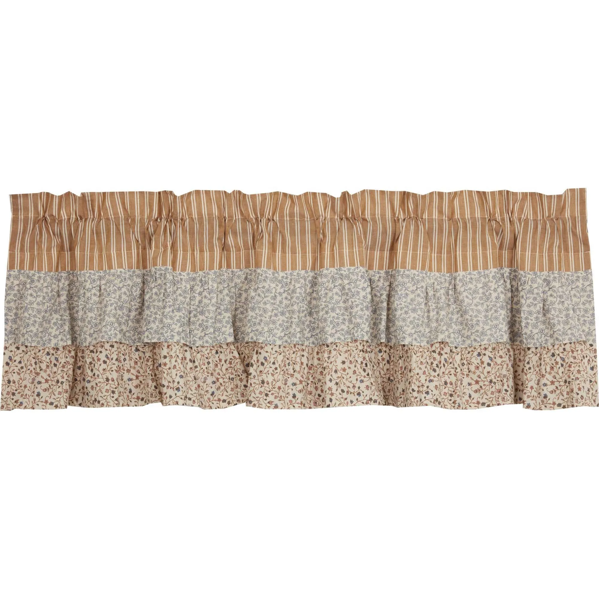 Kaila Ticking Ruffled Valance