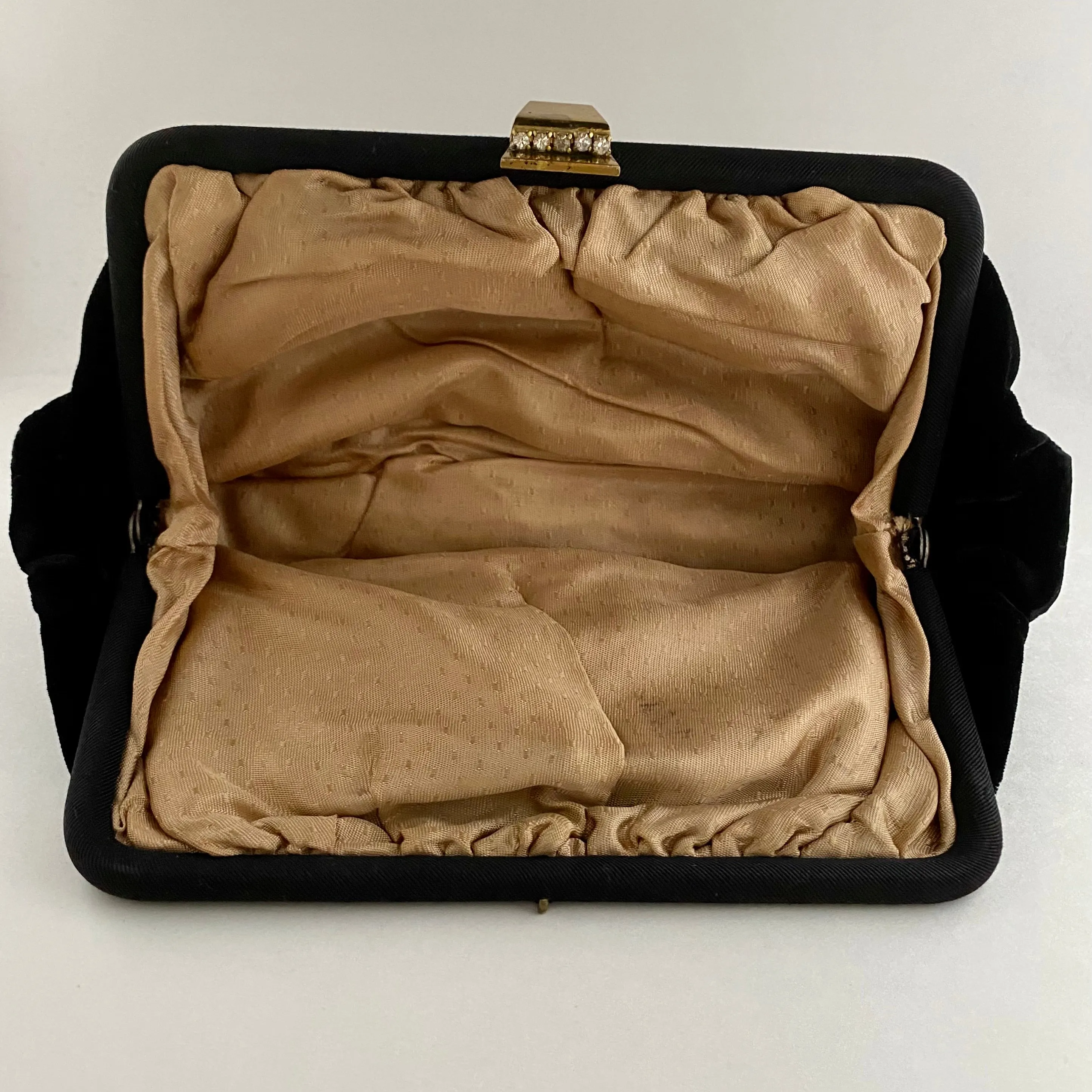 Late 50s/ Early 60s Black Velvet Clutch