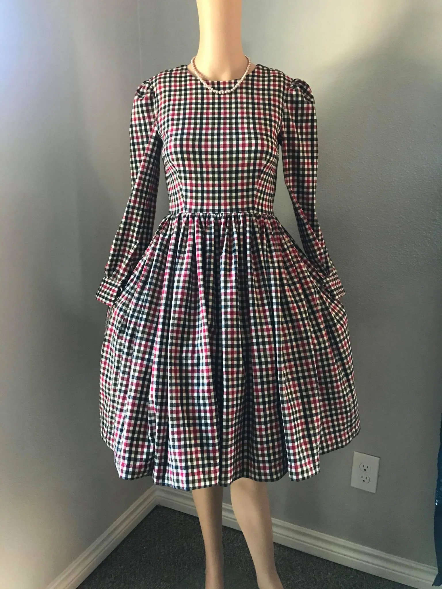 Loren Dress in Autumn Plaid Checkered size S