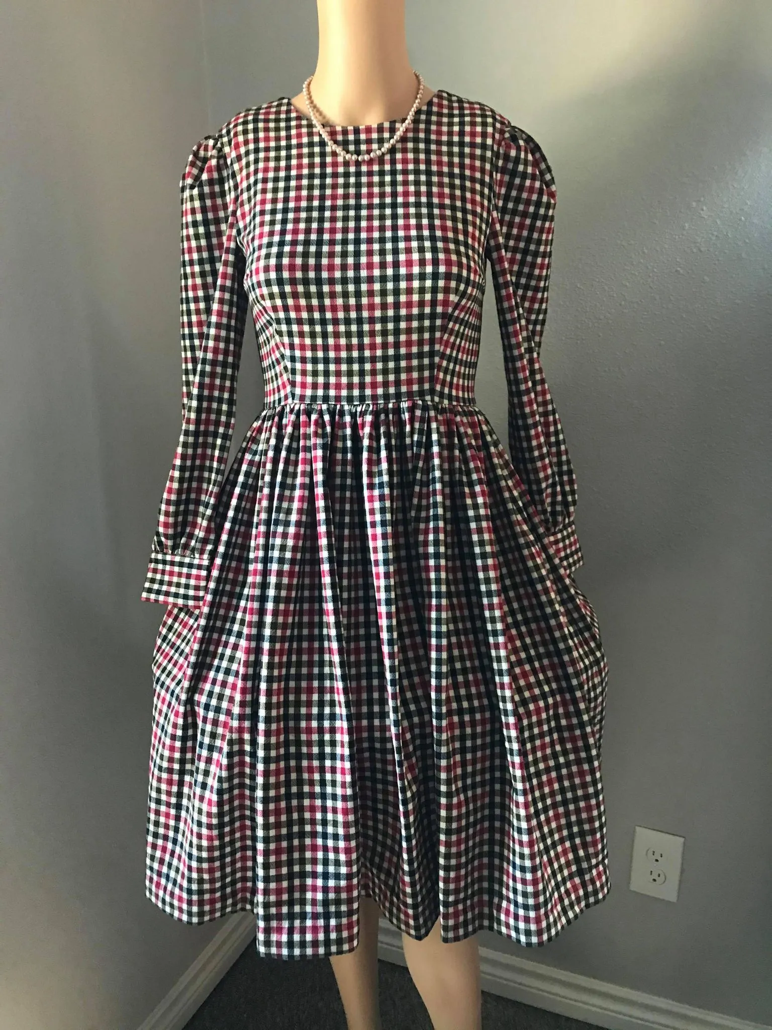 Loren Dress in Autumn Plaid Checkered size S