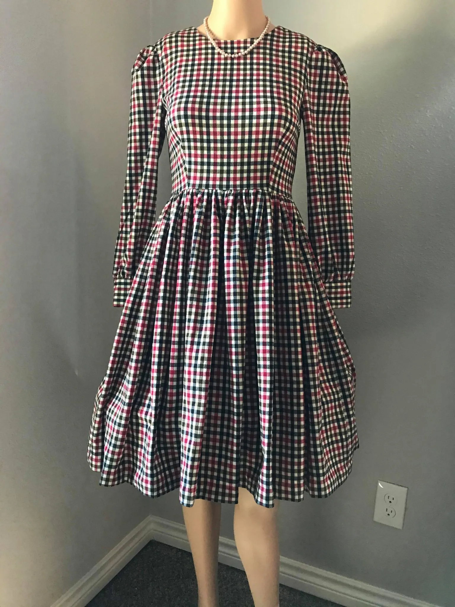 Loren Dress in Autumn Plaid Checkered size S