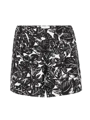 Marlana Palm Print Short