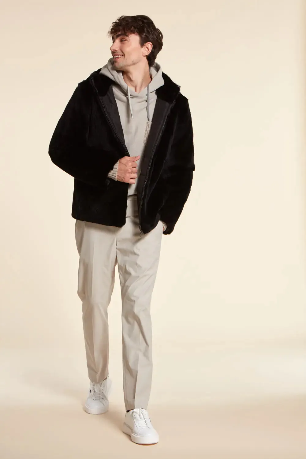 Mens sheared beaver jacket