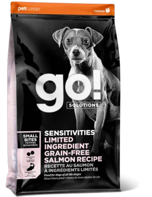 PETCUREAN GO! Sensitivities: Limited Grain-Free Small Bites Salmon Recipe for Small Breed Dogs