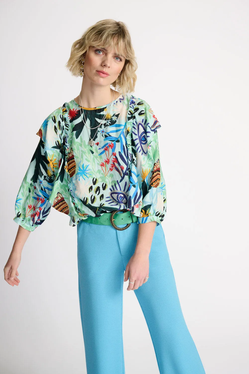 POM - BOTANICAL BLUE TOP