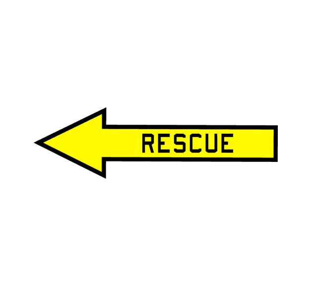 Rescue Arrow Yellow (Left) 7"