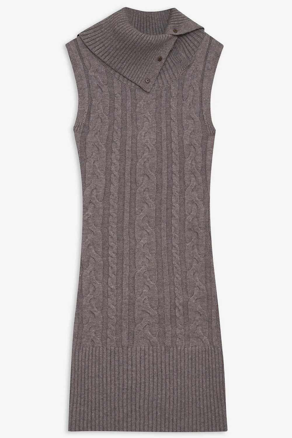 Dark Pearl Storm Cable Knit Mini Dress - Cloud Collection