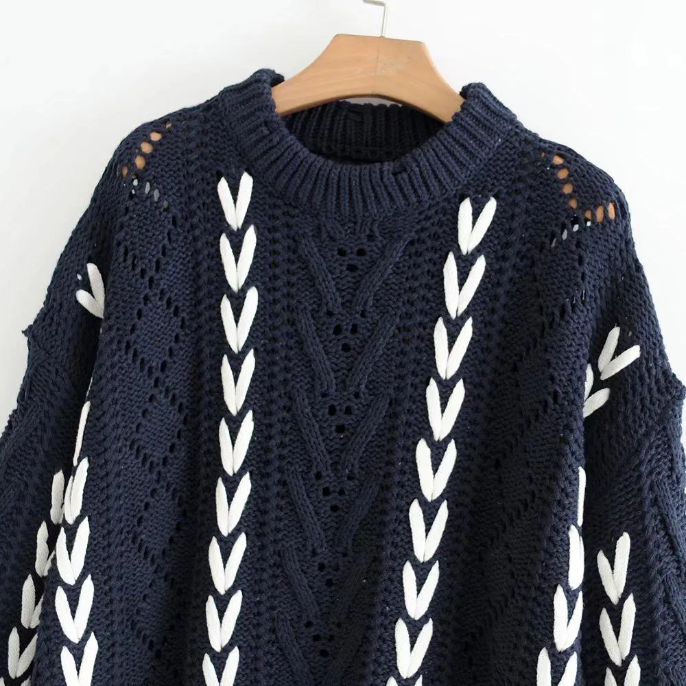 The Geometric Of Bind Vintage Oversize Loose Sweaters