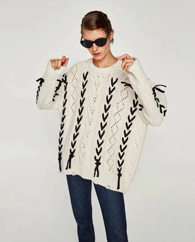 The Geometric Of Bind Vintage Oversize Loose Sweaters