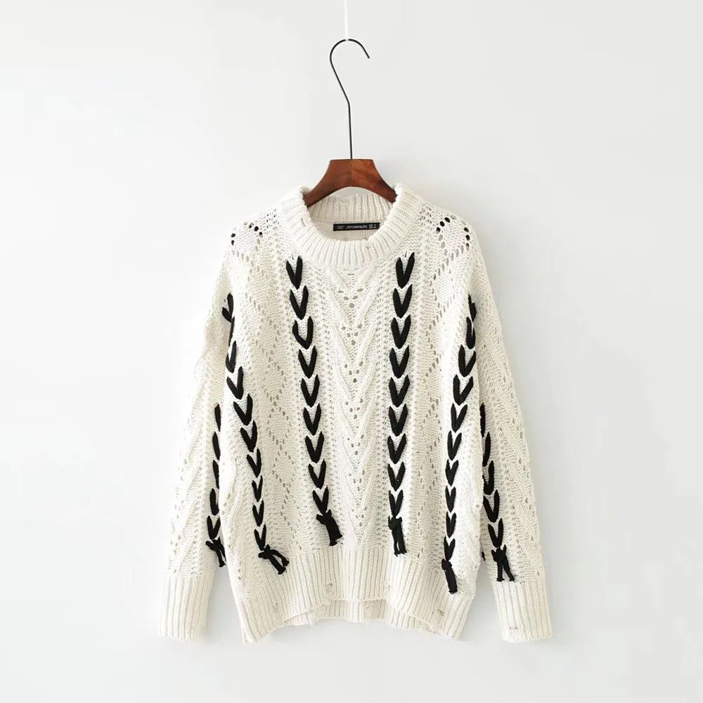 The Geometric Of Bind Vintage Oversize Loose Sweaters