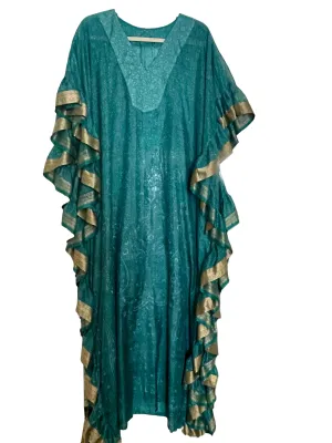 Upcycled Silk Sari Caftan