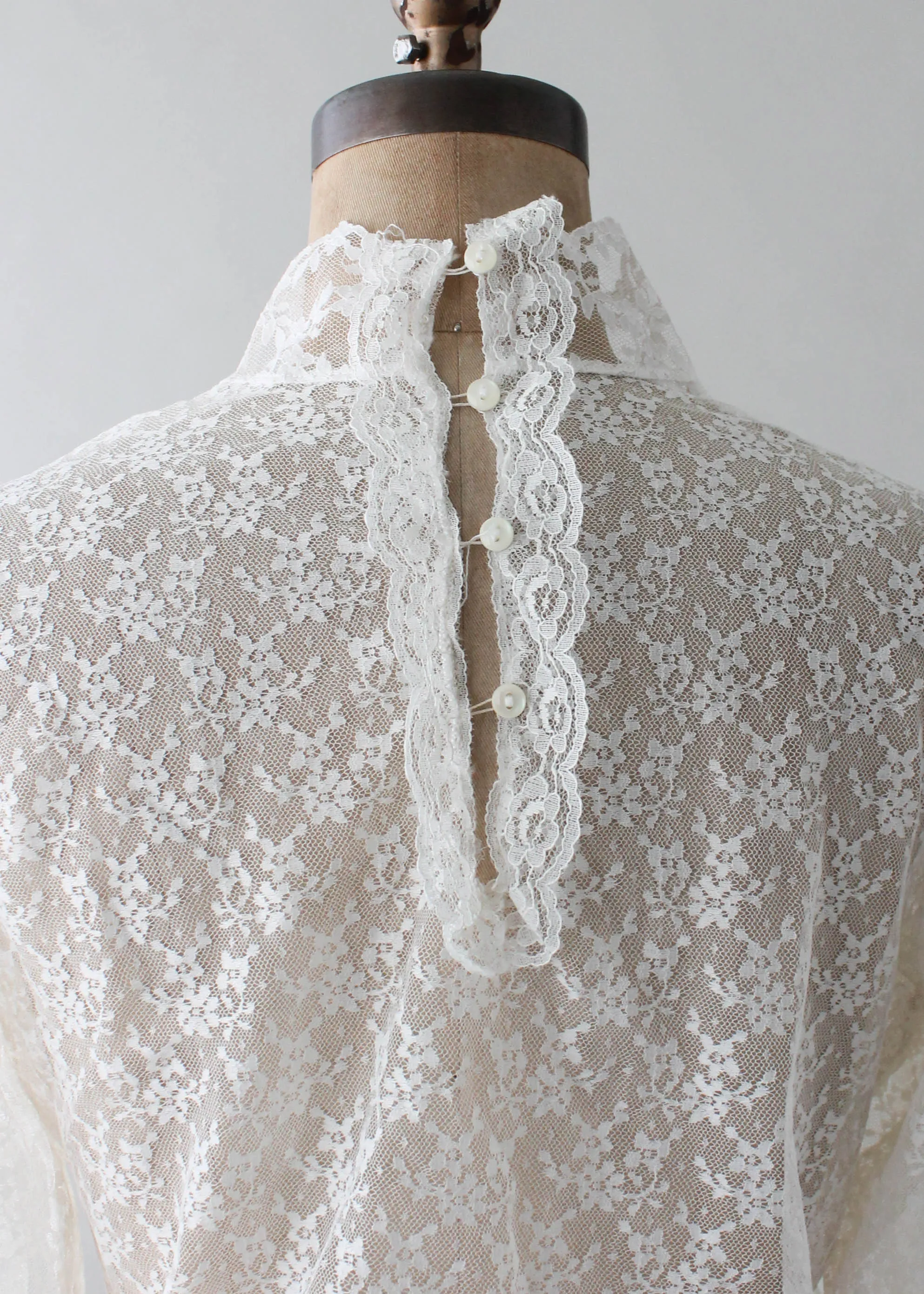 Vintage 1970s Lace and Ruffles Blouse