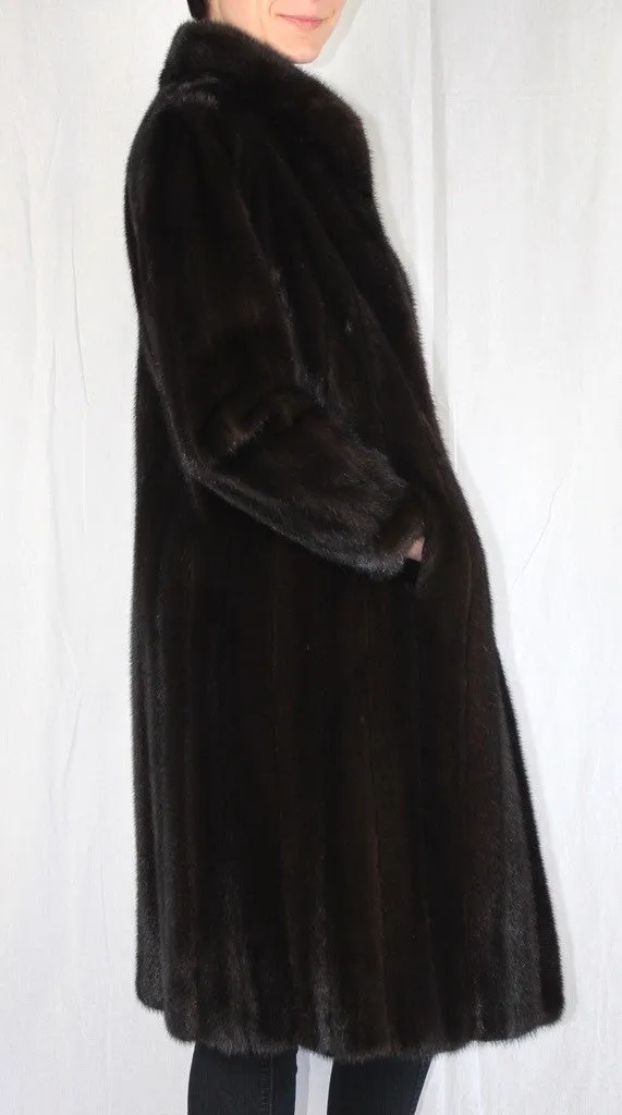 Vintage Blackglama Dark Mink Fur Coat -M/L