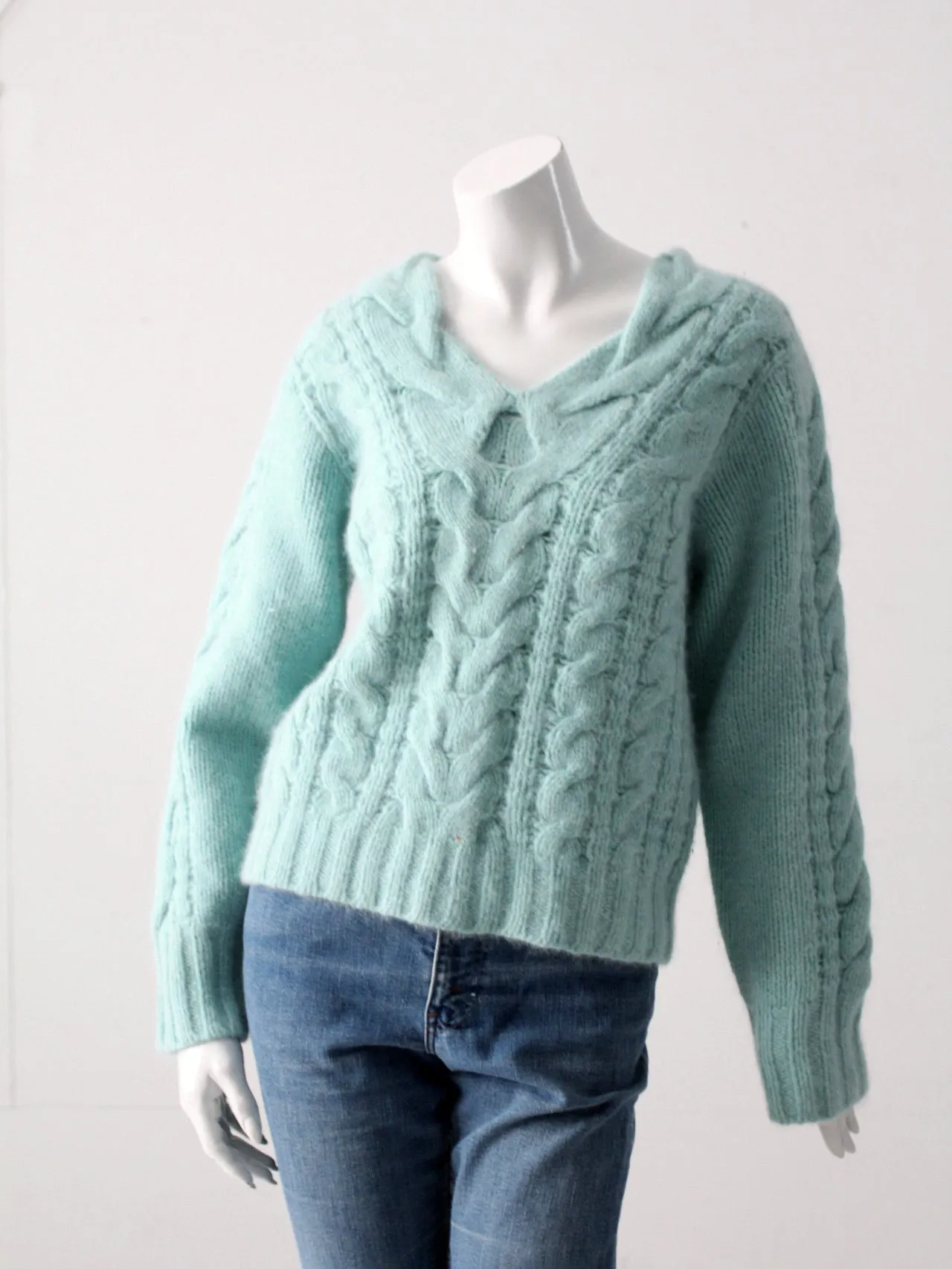 vintage cable knit sweater