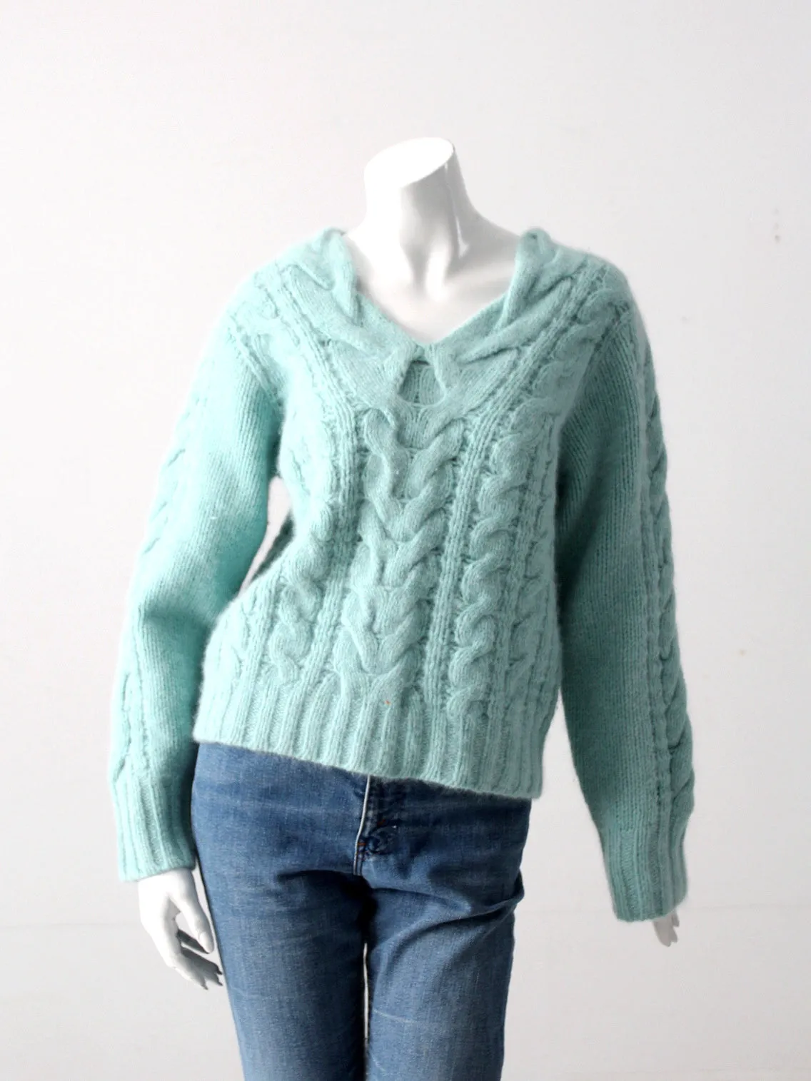 vintage cable knit sweater