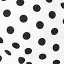 White & Black Polka Dot Short Sleeve Button Up Dress